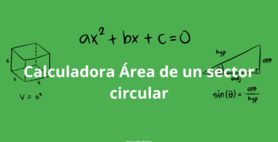 Calcular Área de un sector circular